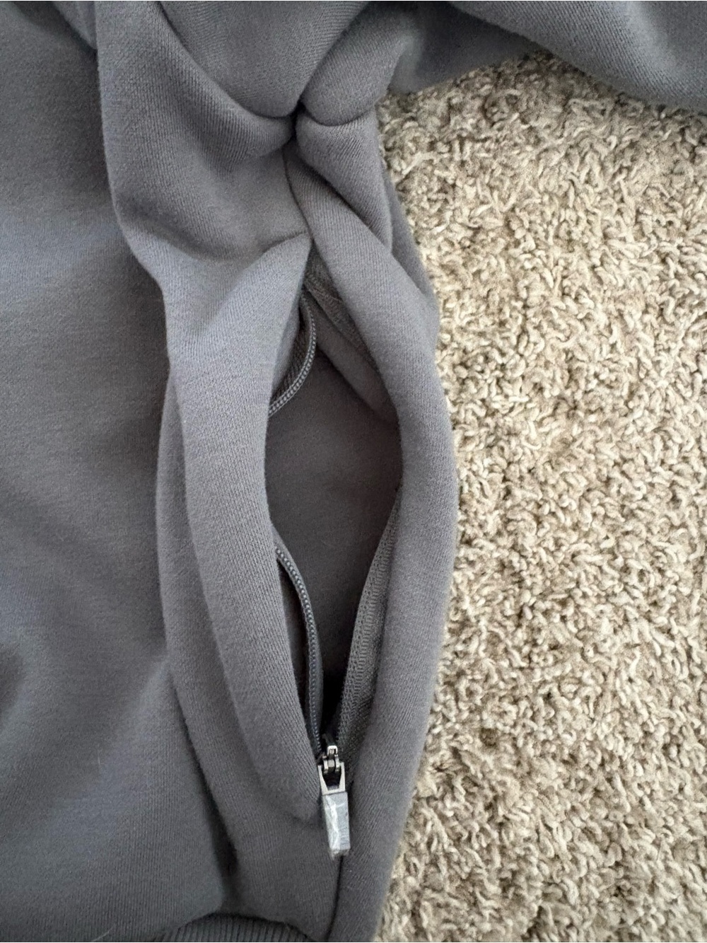 Alphalete Men's Grey Zip-Front Sweater Jacket - Picture 5 of 6
